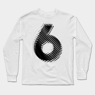 blurred 6 in black Long Sleeve T-Shirt